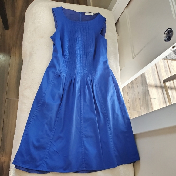 Calvin Klein Vibrant Blue Midi Dress - Picture 2 of 11